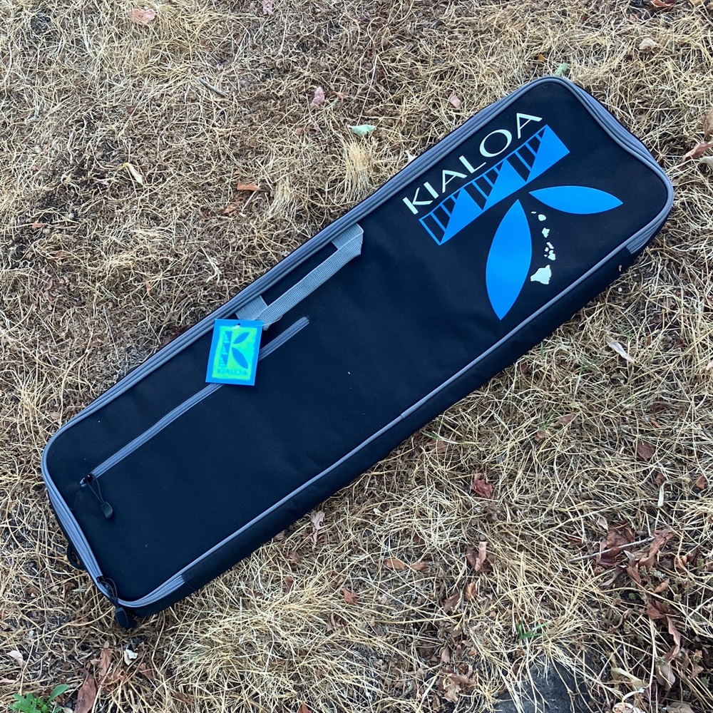 Black Travel Gear Bag with Blue Logo